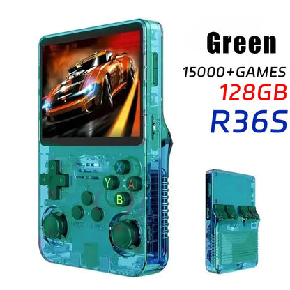 R36MAX Retro Handheld Video Game Console Linux System 4.0 Inch IPS Screen R36S Portable Pocket Video Player 128GB Games Gift