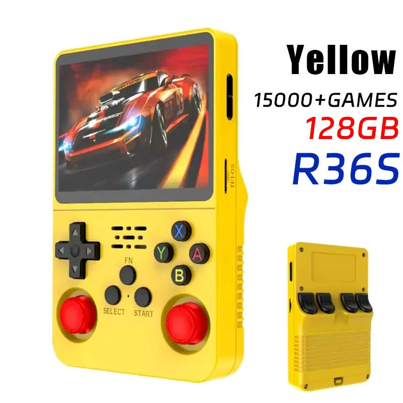 R36MAX Retro Handheld Video Game Console Linux System 4.0 Inch IPS Screen R36S Portable Pocket Video Player 128GB Games Gift