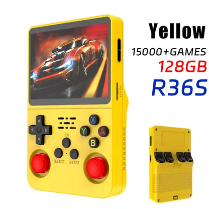 R36MAX Retro Handheld Video Game Console Linux System 4.0 Inch IPS Screen R36S Portable Pocket Video Player 128GB Games Gift